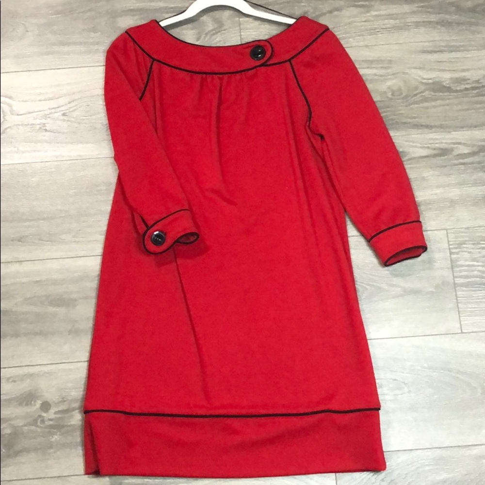 London Times Red Winter Dress